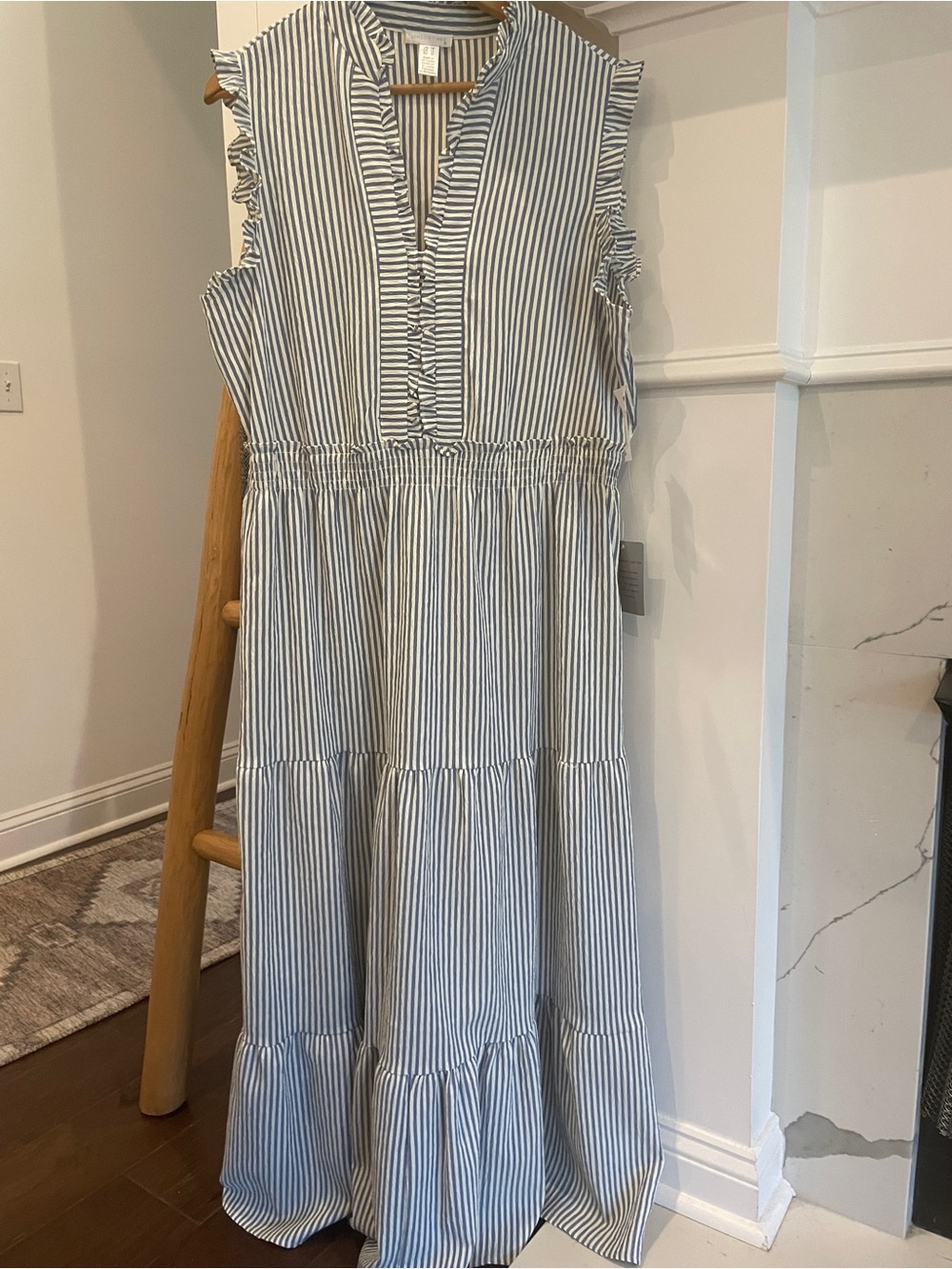 NWT London Times Smocked Waist Tiered Maxi Dress - size 18